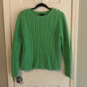 Lands End cable knot sweater